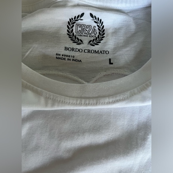 CR- 24 Chrome Edge Size:L Mens T Shirt-Never Surrender Short Sleeve White - Picture 4 of 9
